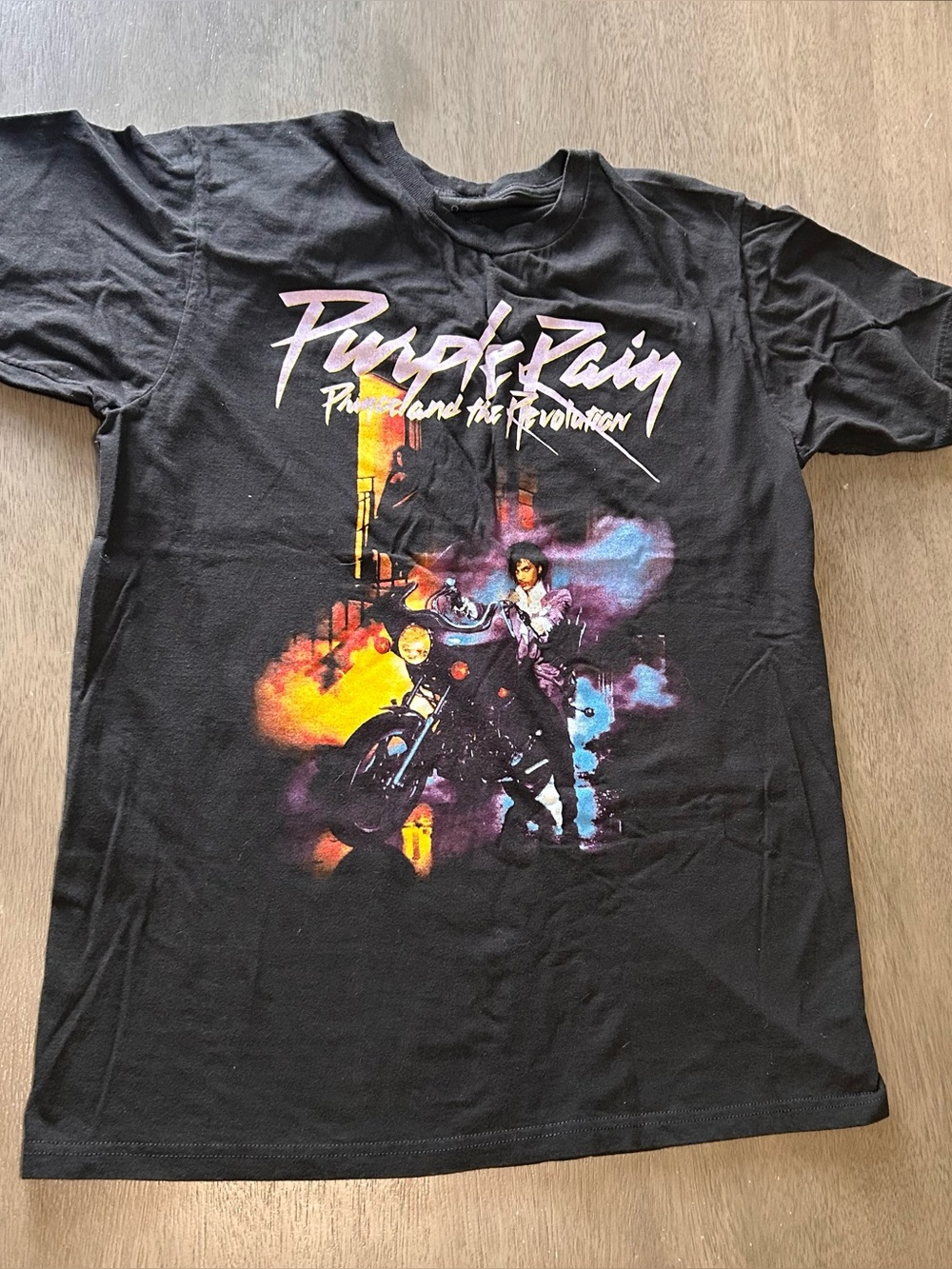 Prince Purple Rain Official Graphic T-Shirt Black Size M
